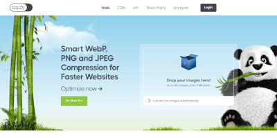 Screenshot TinyPNG webpage.