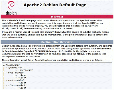 Debian Raspbian Apache2 Default Page