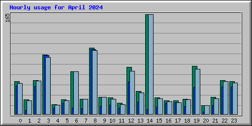 Hourly usage for April 2024