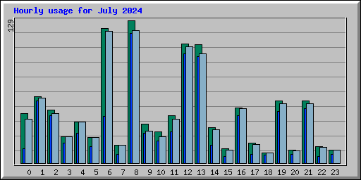 Hourly usage for July 2024